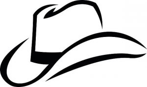 A vector illustration of a cowboy hat